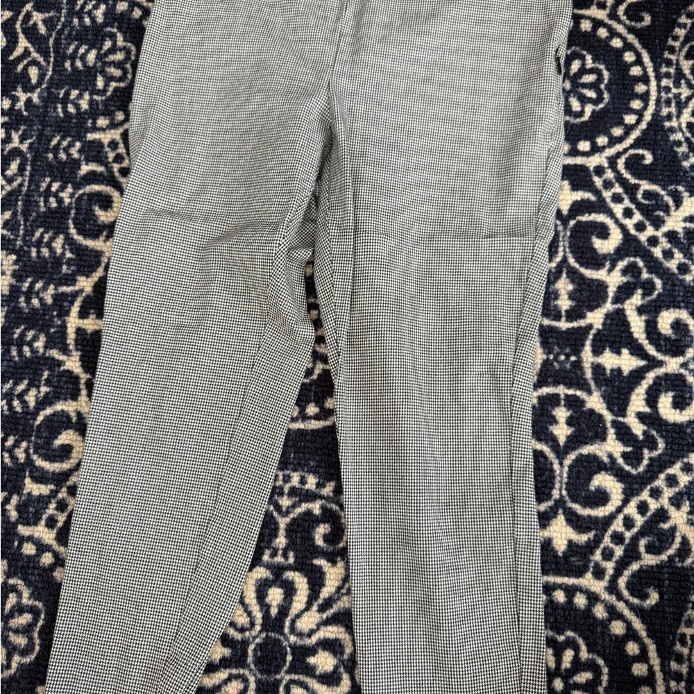 LOFT Black and White Houndstooth Pants